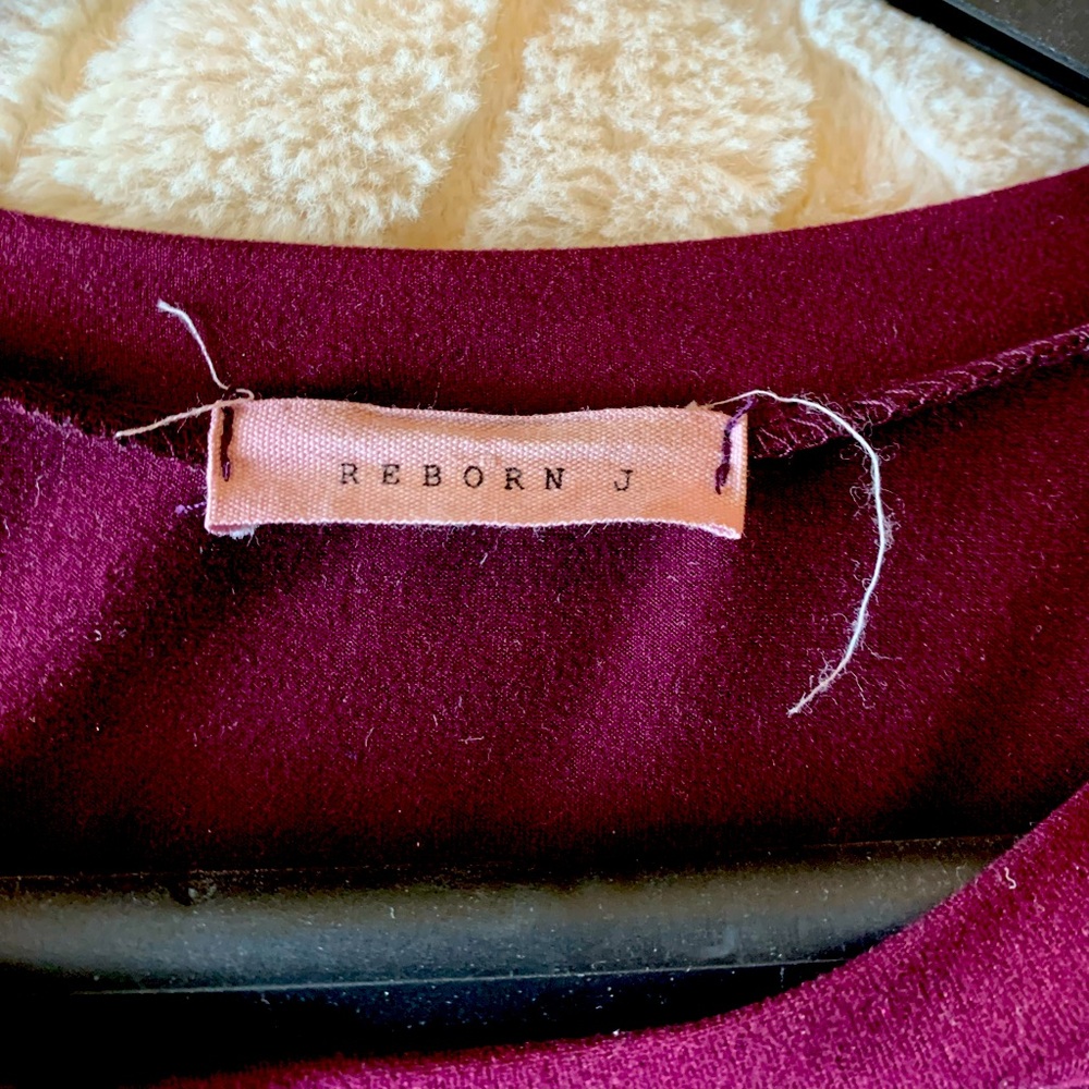 Burgundy long sleeve maxi
